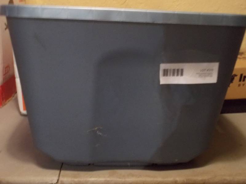 Plastic Storage Tote Mystery Lot #370