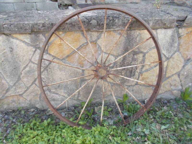 Vintage Iron Spoke Wheel Lot #373