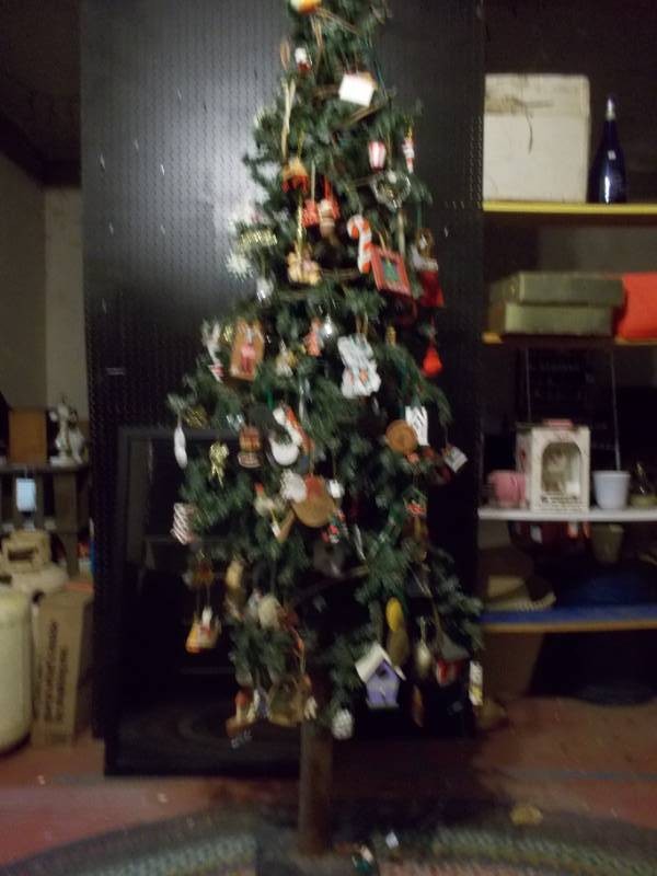 Vintage Christmas Tree with Ornaments