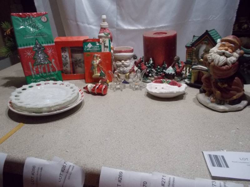 Assorted Christmas Tableware & Holiday Decor Lot