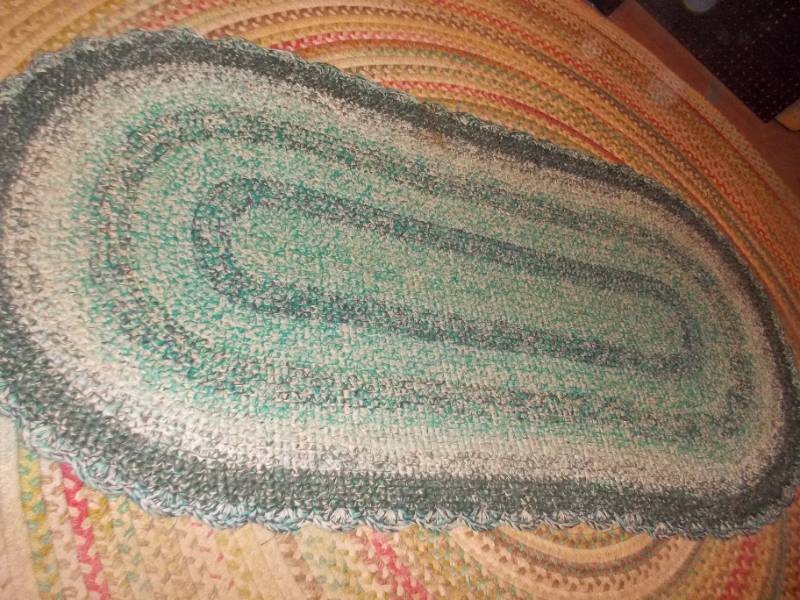 Earth-Tone Multi-Color Braided Oval Area Rug (66 x 33)