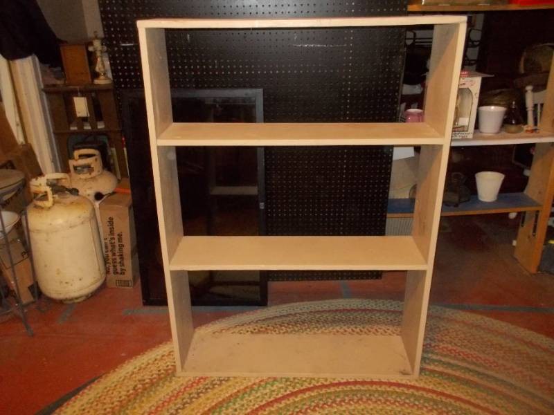 Natural Wood 3-Tier Open Shelf Display Unit