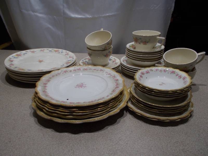 Vintage Floral Porcelain China Dinnerware - Assorted Replacement Pieces from Two Sets