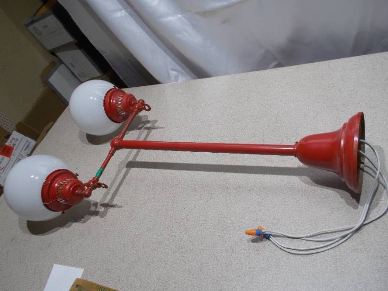 Vintage Industrial Red 2-Light Sconces  Wall Mounted Fixture