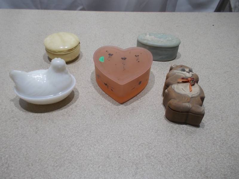 Vintage Small Trinket & Jewelry Box Collection - 5 Pieces