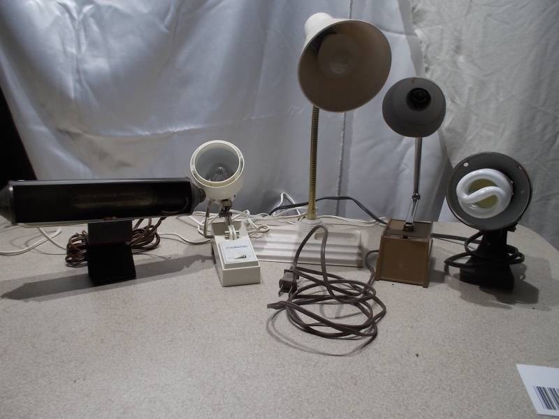 Assorted Vintage & Retro Desk, Piano & Accent Lamps - Grouping