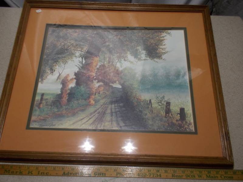 Framed Signature Fine Art Print - Vincent R. Sneed Landscape Scene
