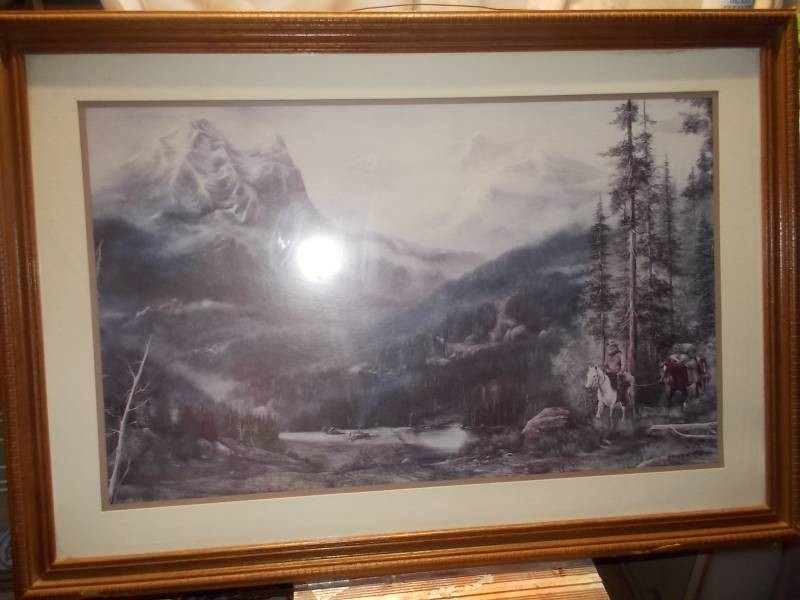 Framed Signed Landscape Art Print - Georgia Woods