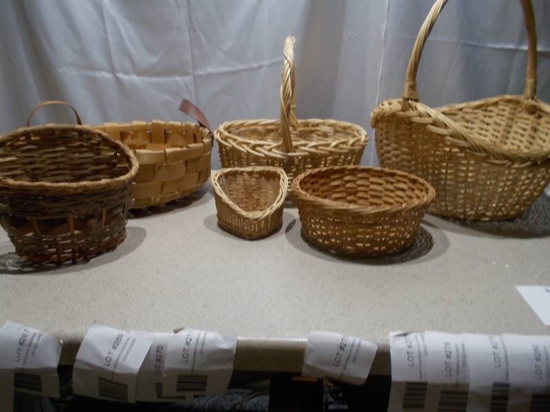 Assorted Woven Wooden Baskets Collection - Various Shapes and Sizes
