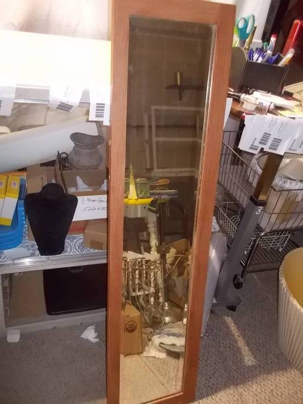 Wooden Framed Full-Length Cheval Mirror