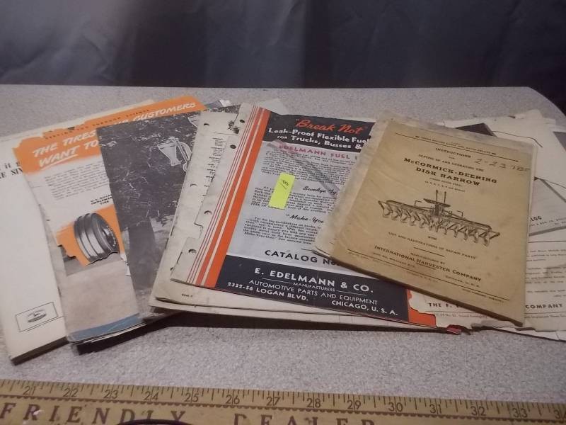 Vintage Farming & Machinery Manuals Lot - McCormick-Deering, Auto-Lite & More
