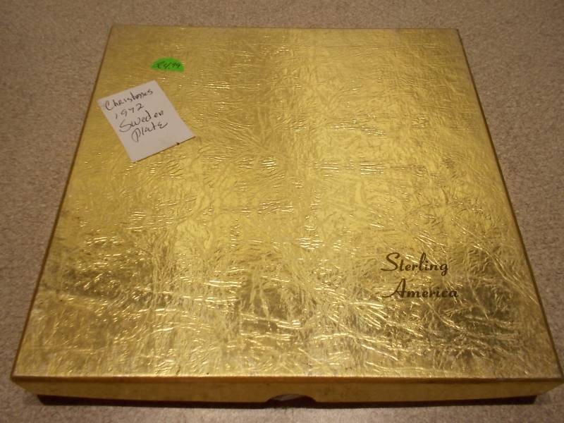 Vintage Cobalt Blue & Silver Collector Plate with Original Box & Booklet