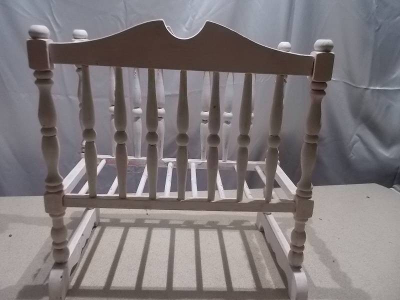 Vintage Spindle Wooden Magazine Rack  Paper Holder Caddy