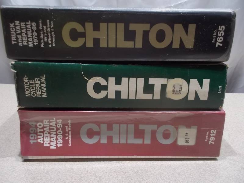 Vintage Chilton Auto & Motorcycle Repair Manuals Collection Lot