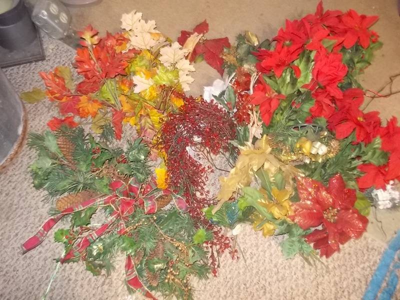 Assorted Artificial Holiday Floral & Autumn Greenery
