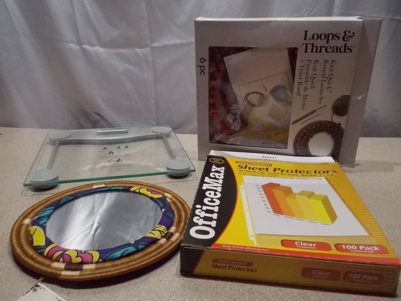 Assorted Home Goods & Craft Supplies Lot