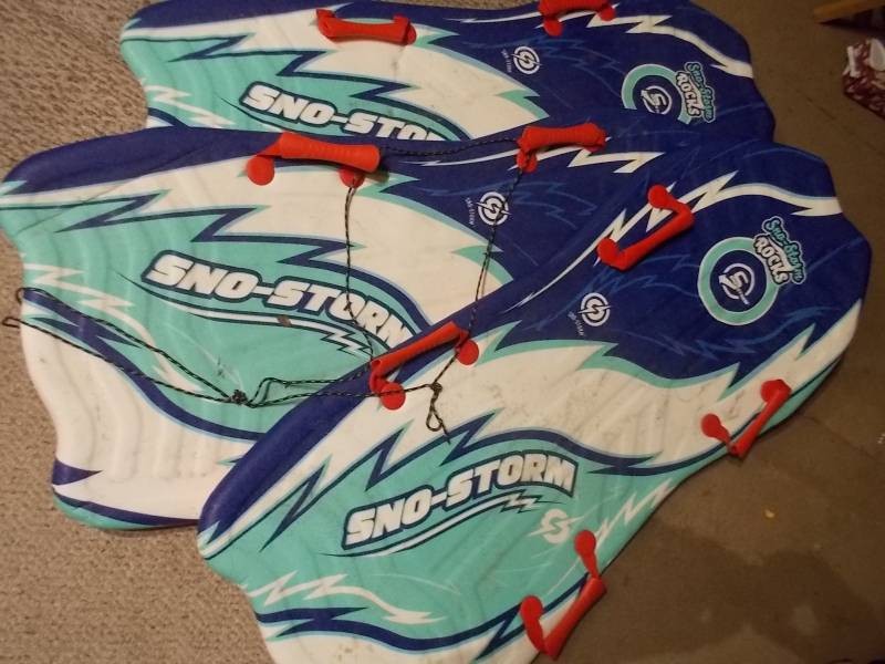 Sno-Storm Molded Foam Snow Sleds Lot (3 Count)