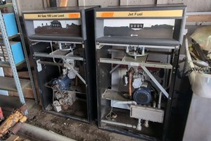 (2) Vintage commercial or fleet-style mechanical fuel dispensers