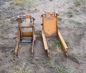 (2) Aircraft ground support  maintenance handling fixtures with long hooked arms