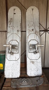 Vintage Noorduyn Norseman aircraft landing skis