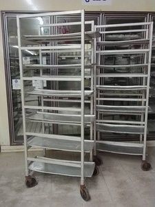 2 NSF WINHOLT COMMERCIAL ALUMINUM RACK WITH CASTOR WHEELS