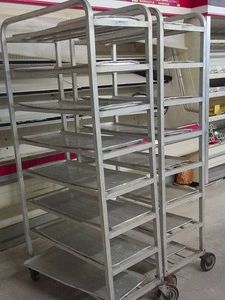 2 NSF WINHOLT COMMERCIAL ALUMINUM RACKS