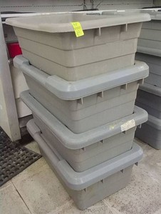 4 COMMERCIAL GRADE MEAT PROCESSING TUBS