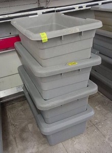 4 COMMERCIAL GRADE MEAT PROCESSING TUBS