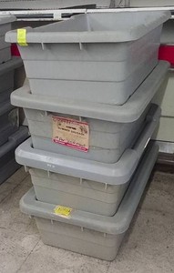 4 COMMERCIAL GRADE MEAT PROCESSING TUBS