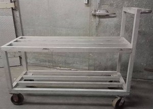 ALUMINUM CART WITH BIG CASTOR WHEELS