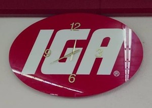 RED IGA CLOCK