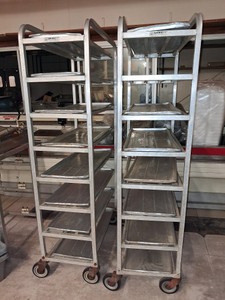 2 NSF WINHOLT COMMERCIAL ALUMINUM RACK WITH CASTOR WHEELS