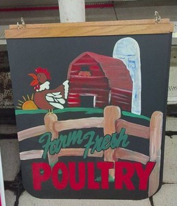 HAND PAINTED WOOD TOPPED SIGNS