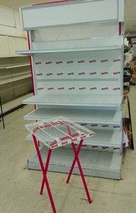 LITTLE DEBBIE END CAP SHELF AND FOLDABLE TABLE