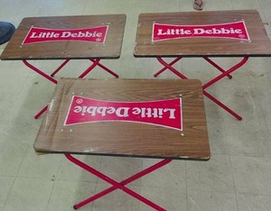 3 CUTE LITTLE DEBBIE FOLDING TABLES