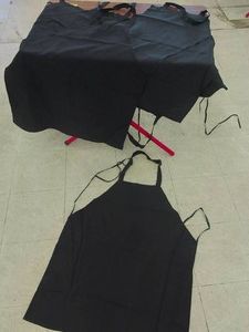 LOT OF 6 BLACK APRONS