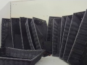 12 LARGE WICKER BASKETS