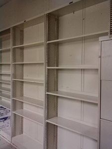 2 METAL WALL SHELVES