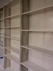 2 METAL WALL SHELVES