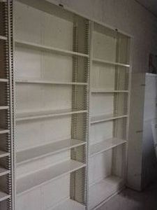 2 METAL SKINNY WALL SHELVES