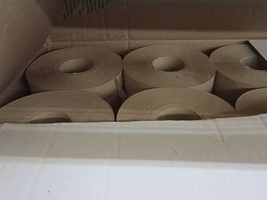 FULL CASE OF HARD WOUND TOWEL ROLLS