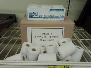FULL CASE OF THERMAL CALCULATOR ROLLS  SOME