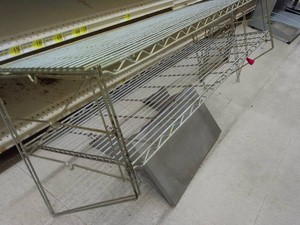 3 STAINLESS STEEL WALL SHELVES