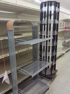 2 DISPLAY SHELVES