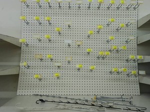 PEGBOARD AND HOOKS