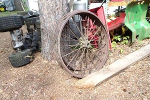 Antique Metal Tractor Wheels