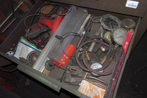 Contents of Drawer - Gauges, Timing Light