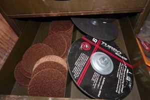 Contents of Drawer - Cutting Wheels and Sanding Discs