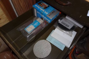 Contents of Drawer - Delta Sanding Drum Sets