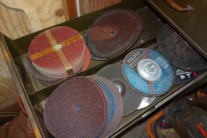 Contents of Drawer - Grinding and Cut-Off Wheels